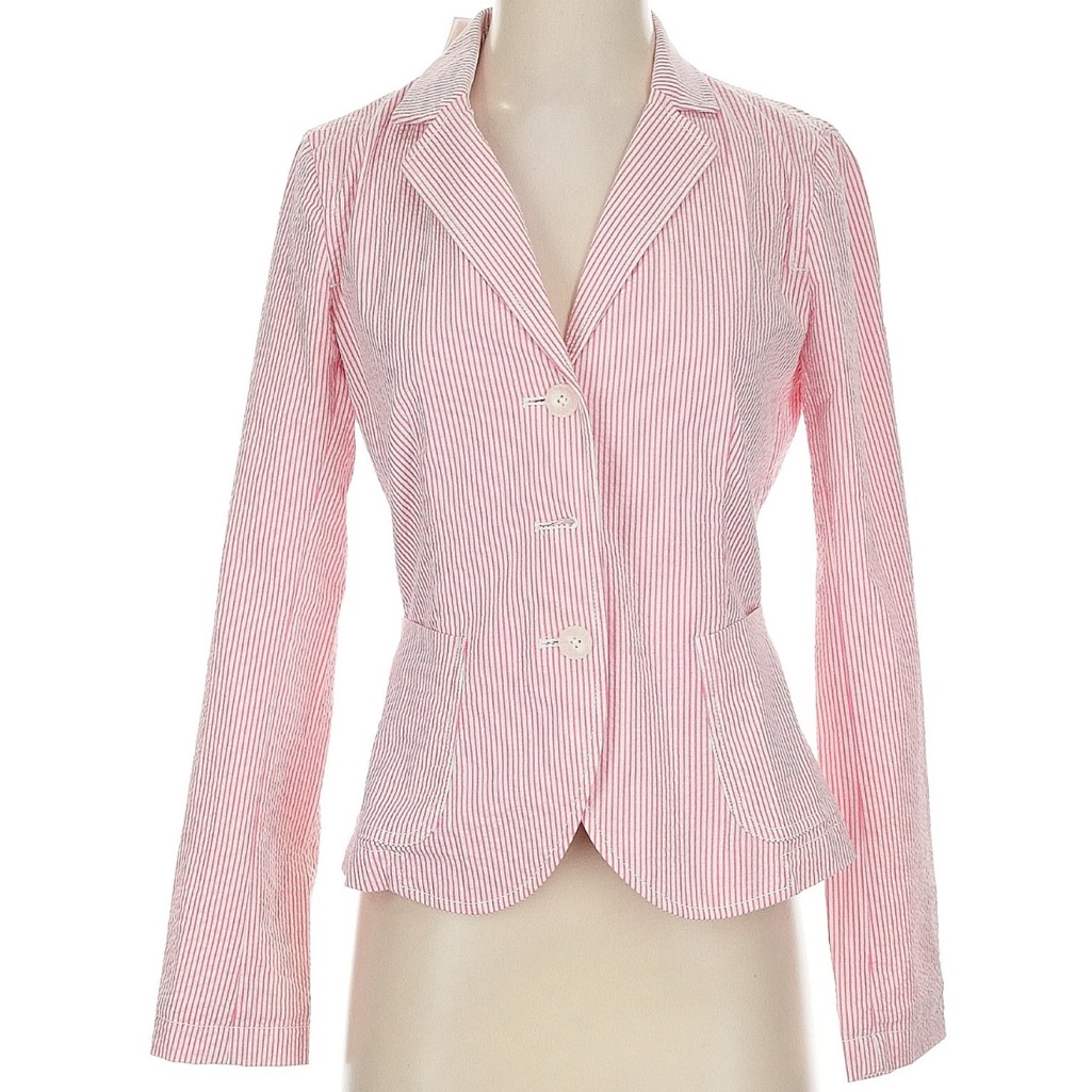 J. Crew Pink Tailored Blazer With Notched Lapels